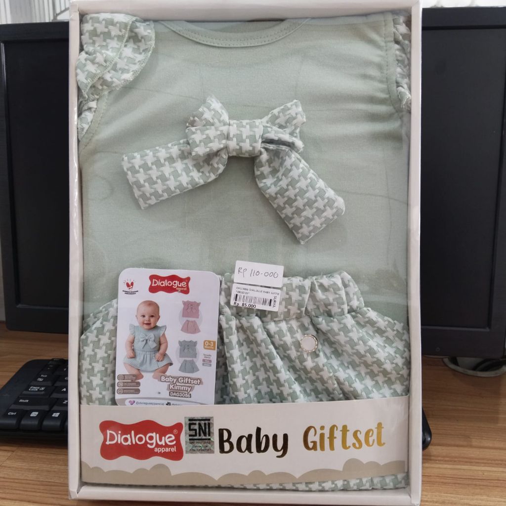 Dialogue Baby Giftset/DAG3086/DAG3088/Setelan Baju Bayi Perempuan