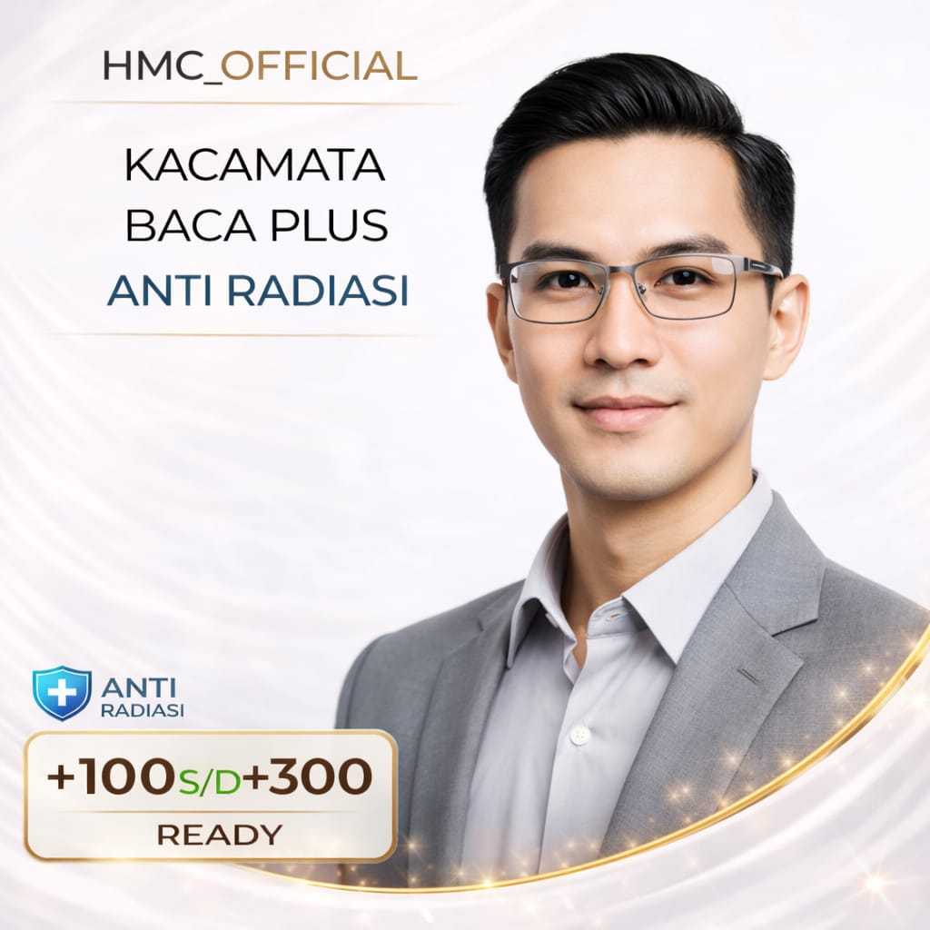 FN600 Kacamata Baca Photocromic Lensa Plus Anti Radiasi Frame Logam Kotak Kecil Elastis+100+125+150