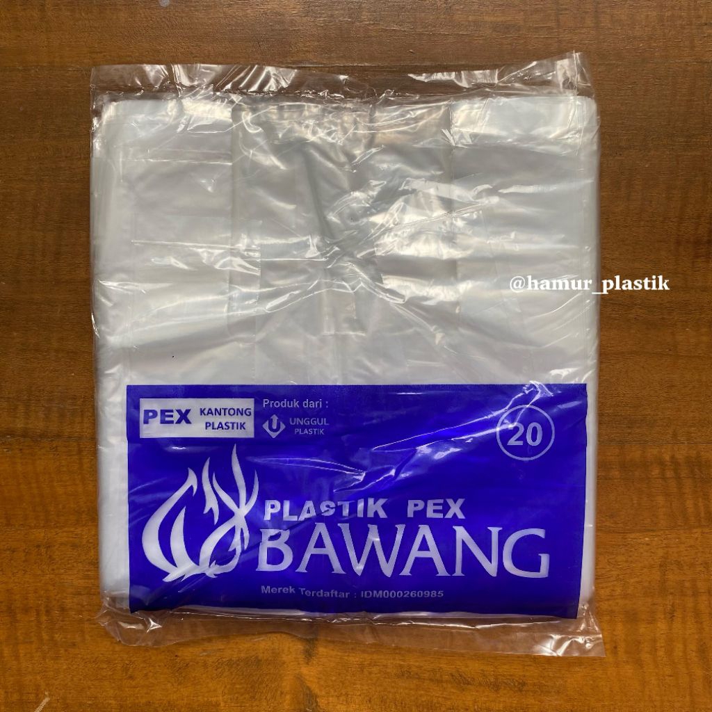 KRESEK PEX BAWANG 20x40 ( TANGGUNG ) / 1 PACK ISI ± 40 LEMBAR