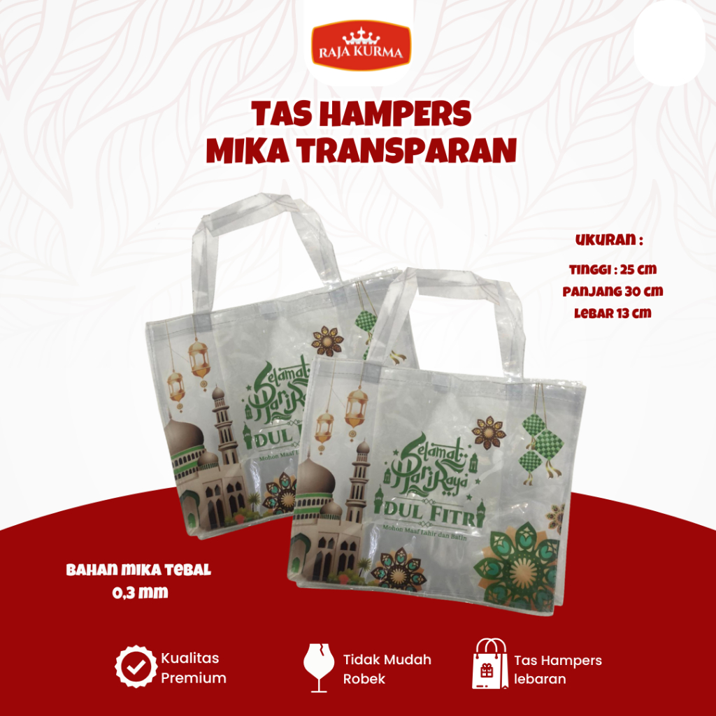 Tas Plastik Mika Transparan Hampers Idul Fitri Tote Bag