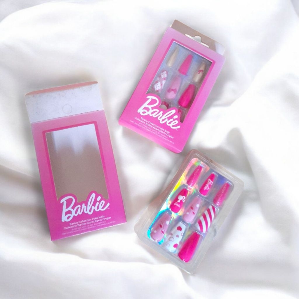 MINISO barbie fake nails kuku palsu dewasa false nails