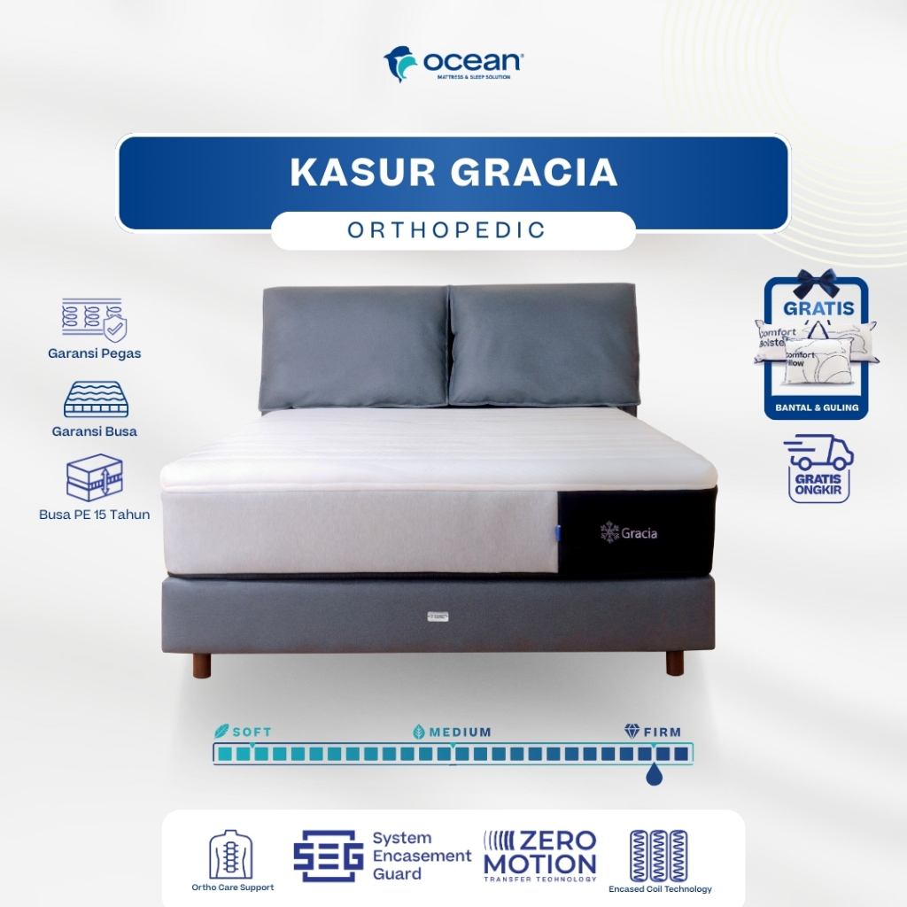 Ocean Spring Bed - Kasur Gracia Orthopedic Bed Garansi 15 Tahun | Kesehatan Tulang Punggung