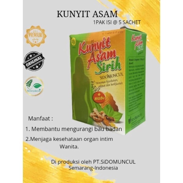 Herbal Minuman Kunyit Asam Plus Sirih / Jamu Kunyit Asam Sirih Plus Majakani