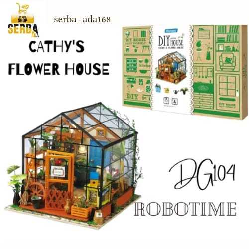 ROBOTIME MINIATUR RUMAH  KAYU 3D DIY MINIATUR RUMAH KAYU UNIK PAJANGAN RUMAH CANTIK DAN KEKINIAN