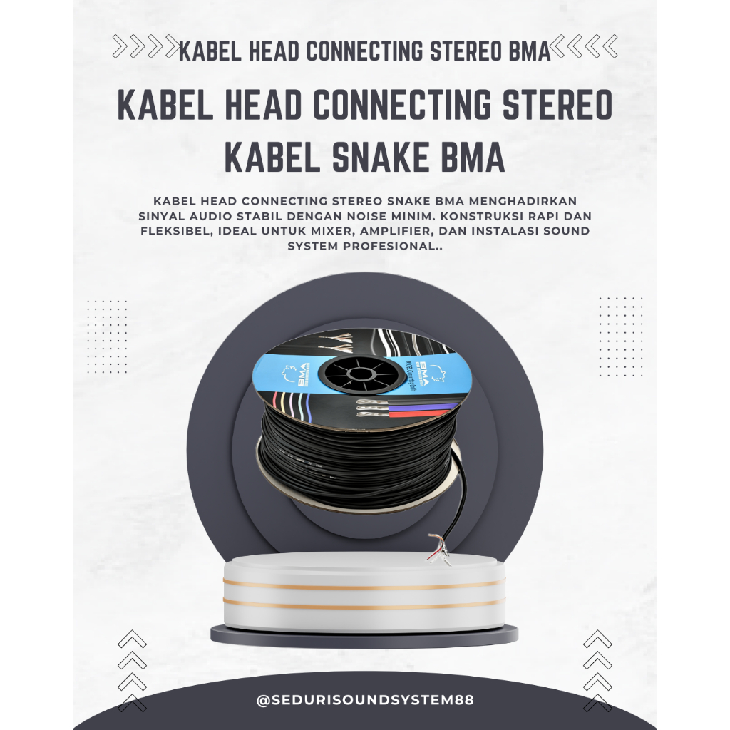 KABEL HEAD CONNECTING STEREO BMA KABEL SNAKE BMA ORIGINAL HARGA PER METER