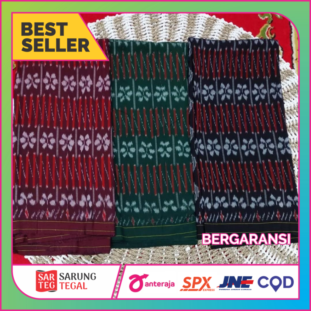 Sarung Tenun Goyor Pria Tegal Asli Cap POHON ZAITUN Gloyor ATBM