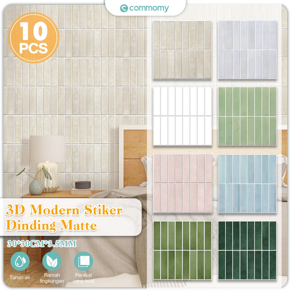 10PCS Wallpaper Dinding Foam 3D Stiker Wallpaper Dinding Mini Dekorasi Wall panel atap plafon