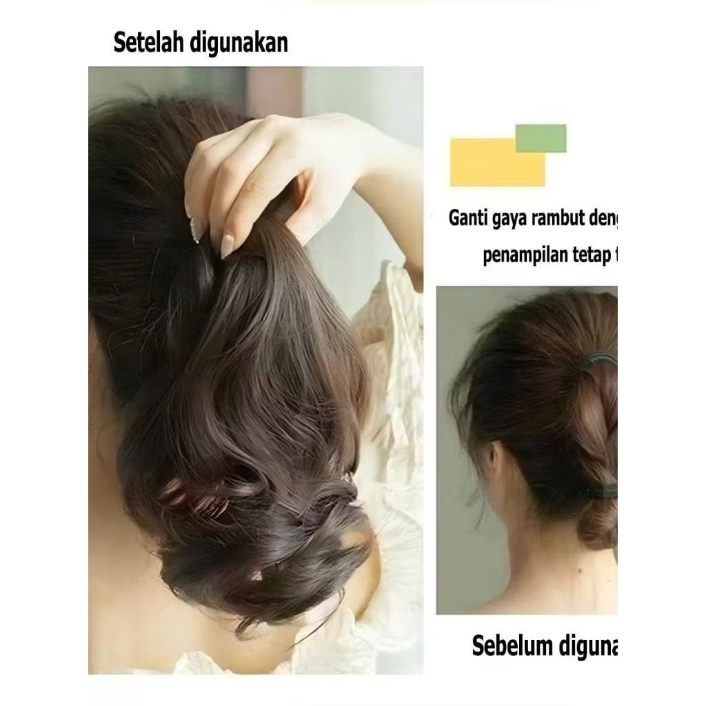 {HKS} Rambut Palsu Keriting Panjang 35cm / Jepitan Rambut Palsu curly Jepitan Rambut Curly Jepitan E