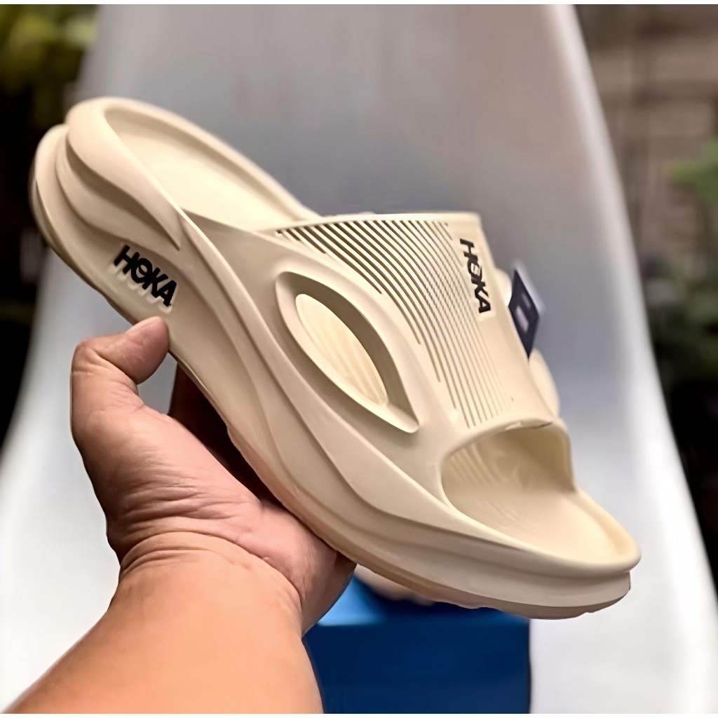 Sandal Slop Hauka HJS Grade Original Quality Sandal Slide Pria Terbaru Full Karet Anti Slip