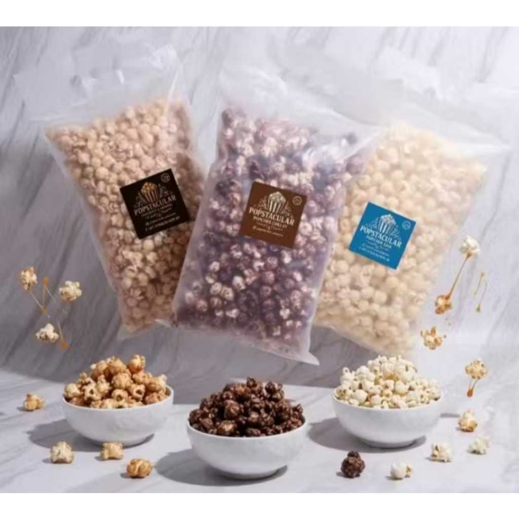 Popcorn POPSTACULAR 250GR & 500GR/ Popcorn caramel/ Popcorn terlaris