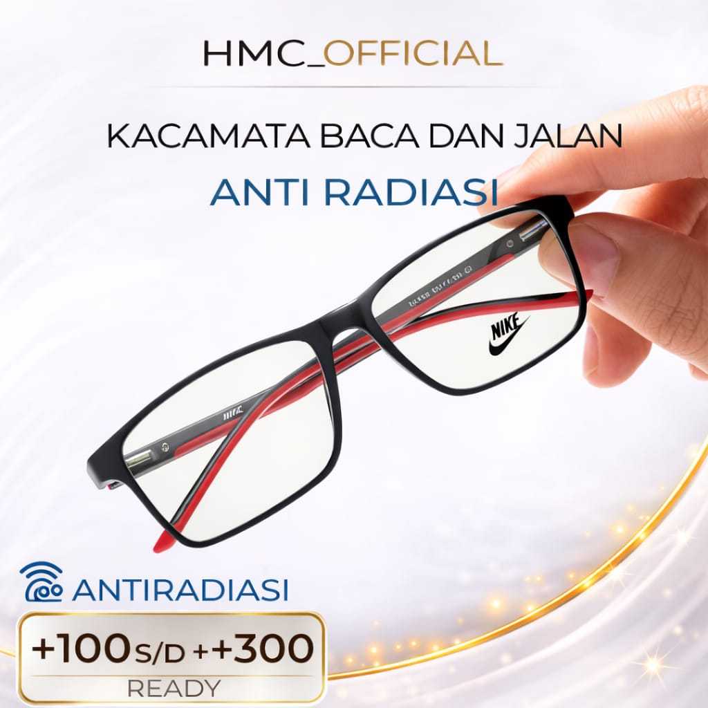 NIKE Kacamata Baca Dan Jalan Progresif Photocromic Anti Radiasi Kacamata Plus Pria Sport