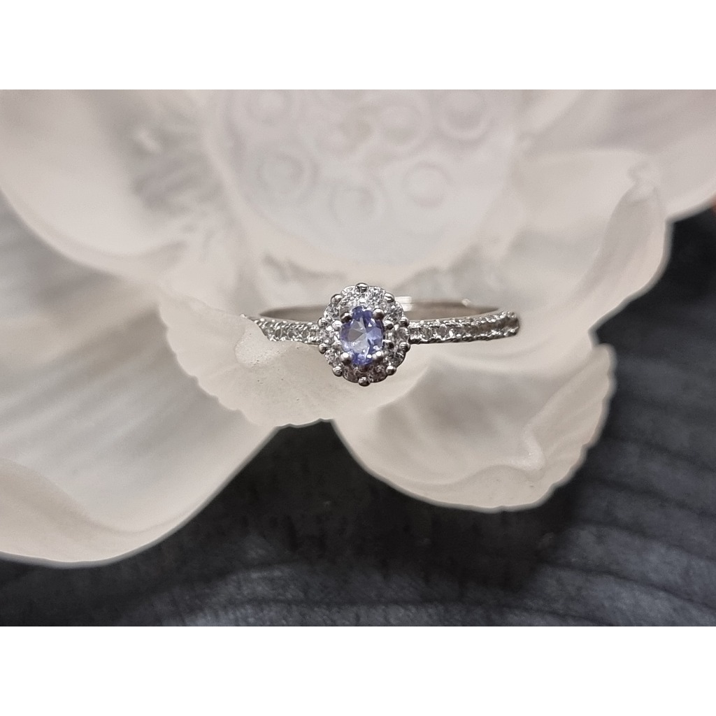 Cincin Silver Batu Mulia Tanzanite Pipe  HQ Natural 3mm C1297