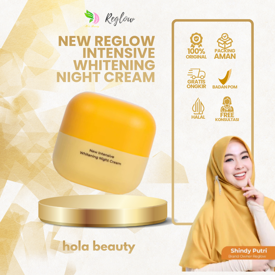 Krim Malam Reglow Dokter Shindy Original|Mencerahkan&Menghilangkan Flek|Reglow Whitening Night Cream