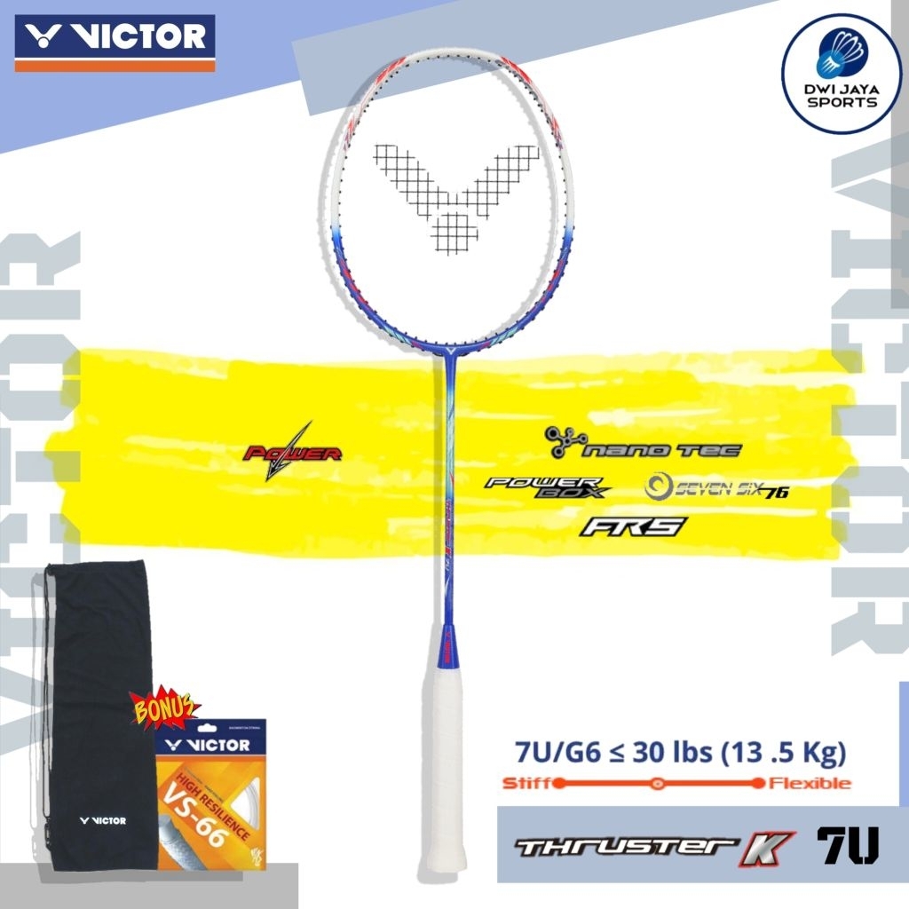 Raket Badminton Victor Thruster K 7U F | Tk 7U F | Thruster 7U F