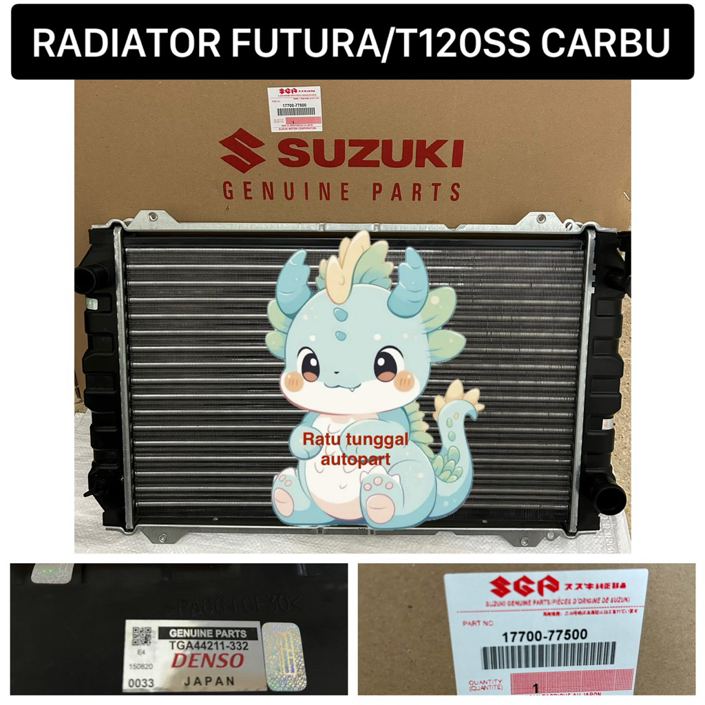 RADIATOR ASSY SUZUKI FUTURA CARBU KARBU T120SS ASLI ORIGINAL DENSO JAPAN