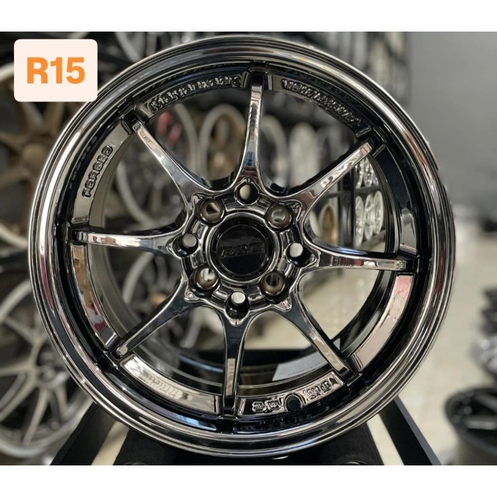 Velg CE28 R15 Black Chrome By YUSTA Thailand 4x100/115