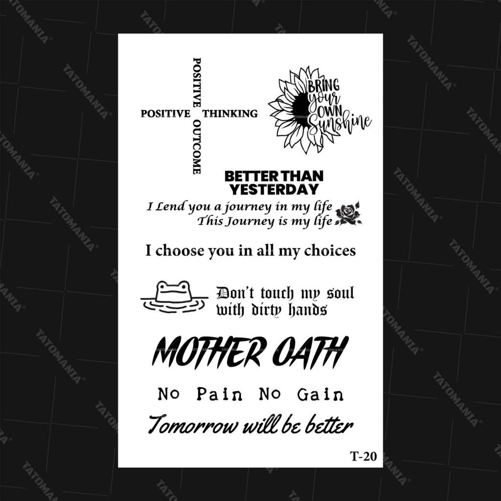 TM-Sticker tattoo temporary semi permanen Tulisan 20