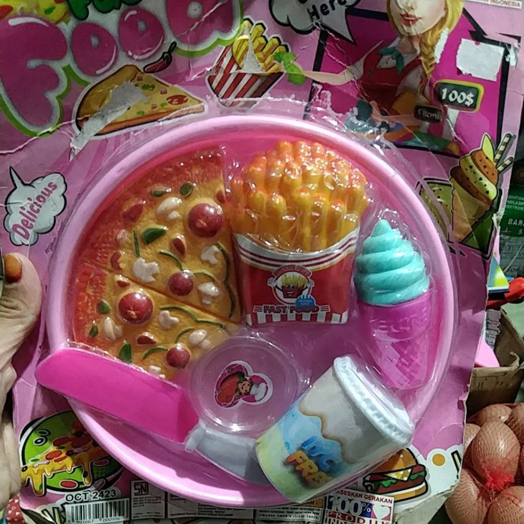 Sendy Toys Mainan Fast Food Pizza