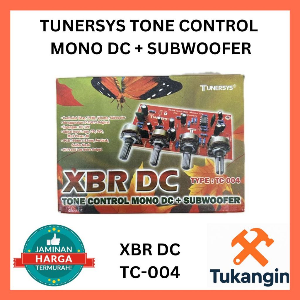 Tone Control Mono DC + Subwoofer Tunersys XBR DC TC-004 Heatsink Fan