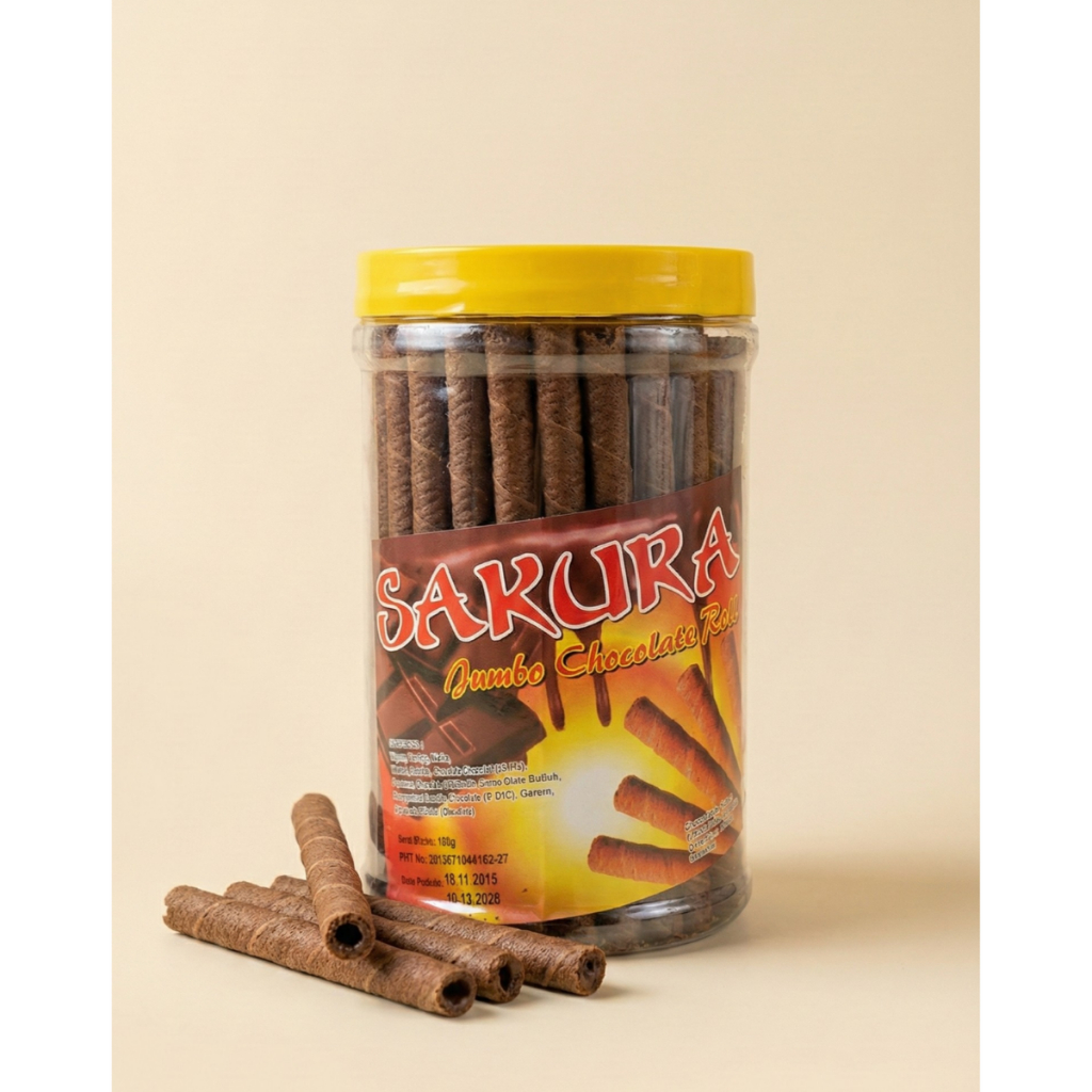 ASTOR Sakura Jumbo Wafer Cokelat 700gr | ASTOR Murah Wafer Stik Sakura Lebaran Imlek Natal | Biskuit
