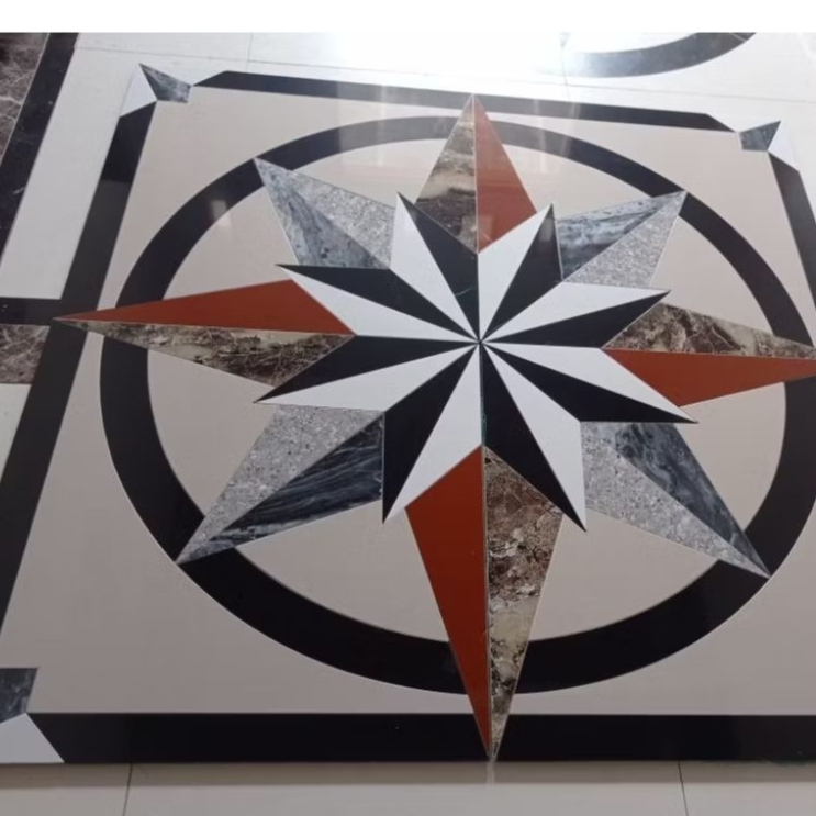 pola lantai granit motif star new 120x120