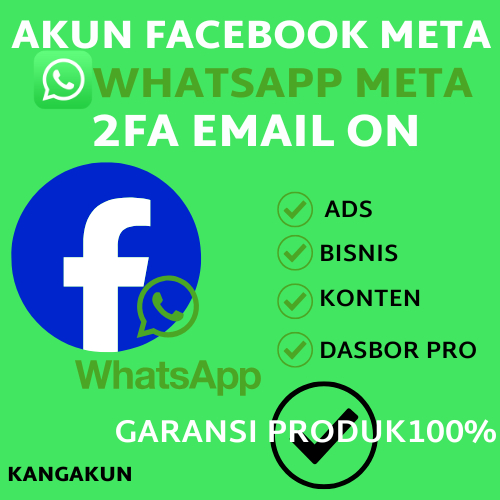 AKUN FACEBOOK META WHATSAPP 2FA EMAIL ON TERVERIFIKASI