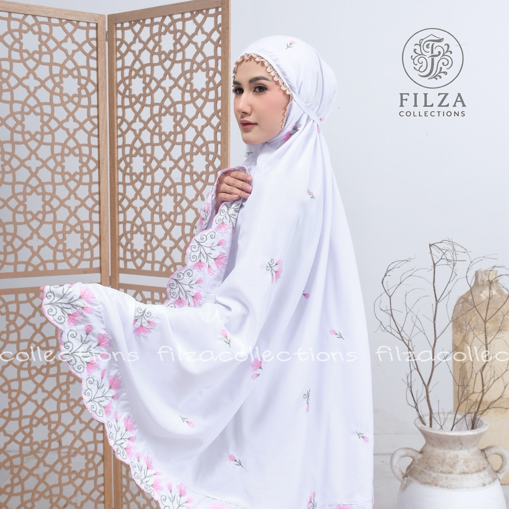 FILZA - Mukena Dewasa Jumbo Azzahra Bordir Terbaru Katun Premium
