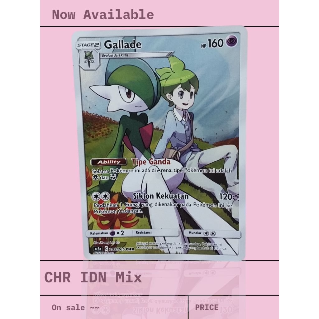 Kartu pokemon Gallade CHR IDN