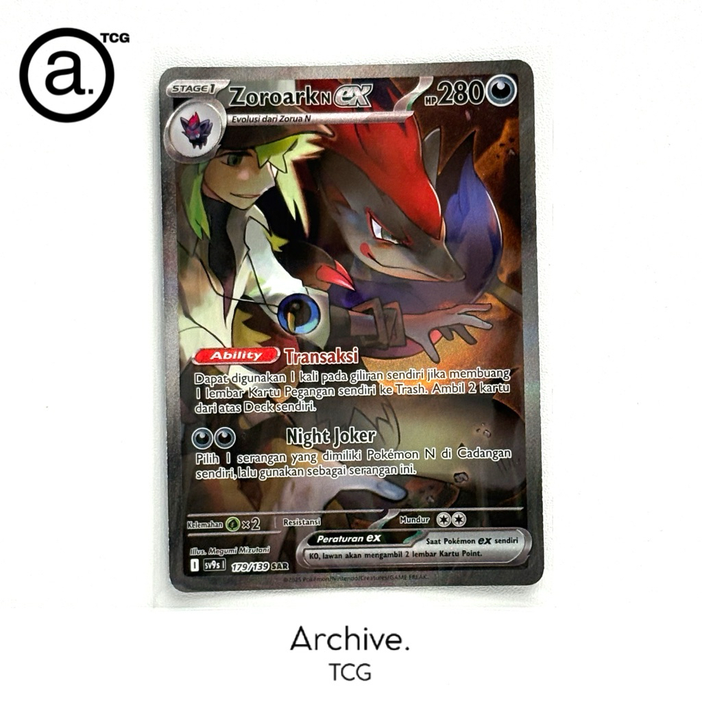 Zoroark N SAR (179/139) Pokemon Indonesia ~ Ikatan Takdir SV9S