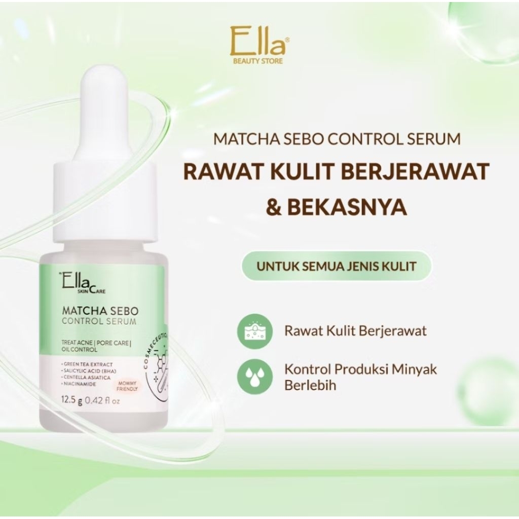 Ella Skincare Matcha Sebo Control Serum | 100% Original