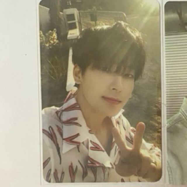 PC PHOTOCARD POCA WONWOO WONU WW CAHIL HENGGARAE PEACE SIGN CAHAYA ILAHI CAHIL PEACE