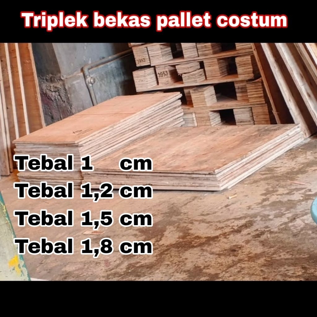 Triplek bekas palet 18mm 65x112 cm