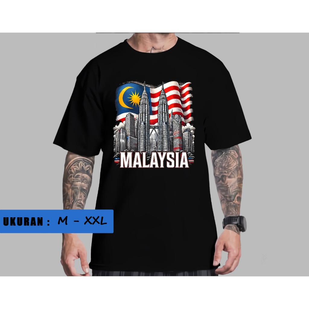 Kaos Baju Dewasa Pria Wanita Motif Malaysia Tower Kaos Baju Oleh Oleh MaLaysia