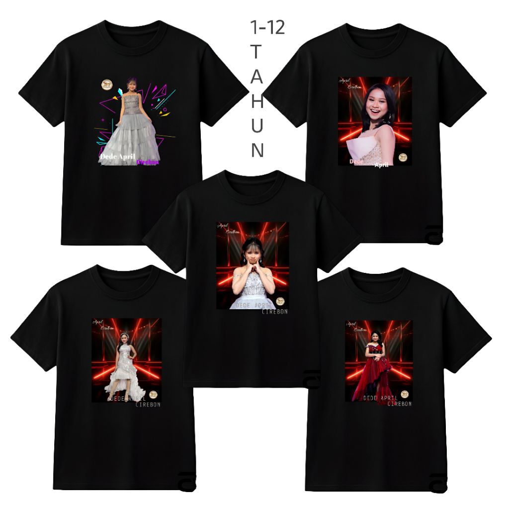 Kaos Anak DEDE APRIL CIREBON Warna Hitam