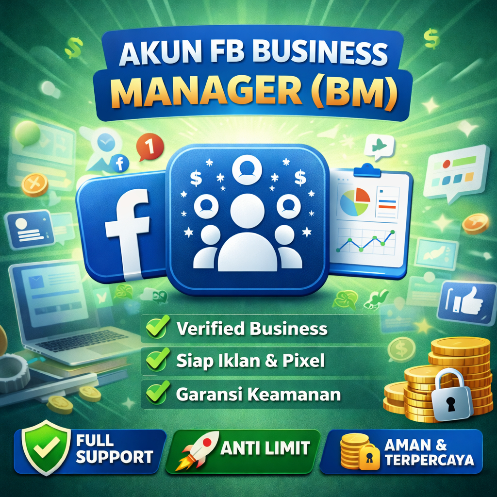 Akun FB Business Manager (BM) Verified – Siap Iklan & Aman