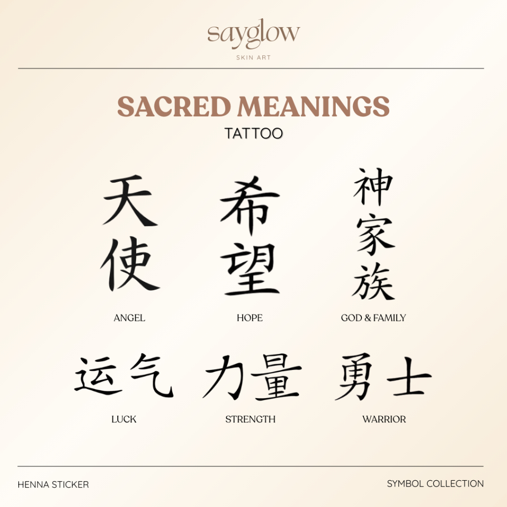 [ sayglow ] Stiker Henna Tato Temporer Symbol