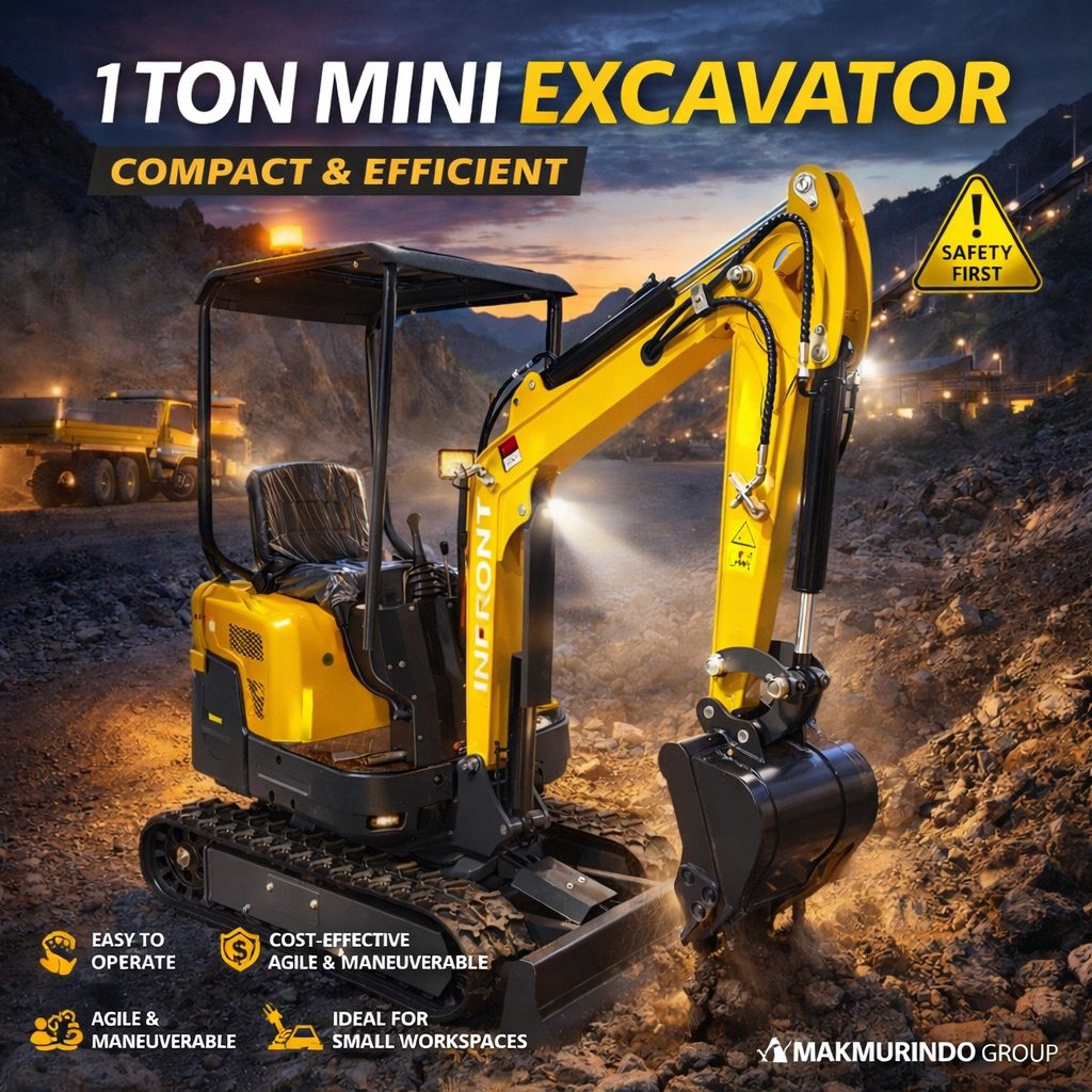 Mini Excavator 1 Ton Golden Power – Alat Berat Serbaguna untuk Konstruksi dan Pertanian