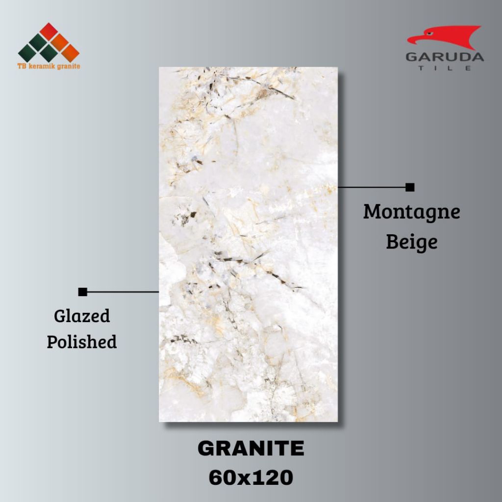 Granit 60x120 Montagne Beige / Garuda Tile / Glazed Polish