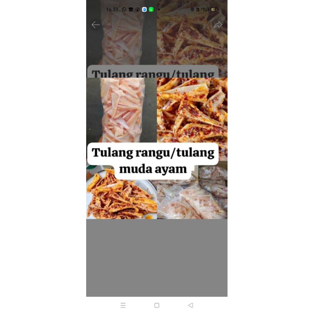 Tulang Rangu/Tulang Muda ayam 1bungkus 1kg