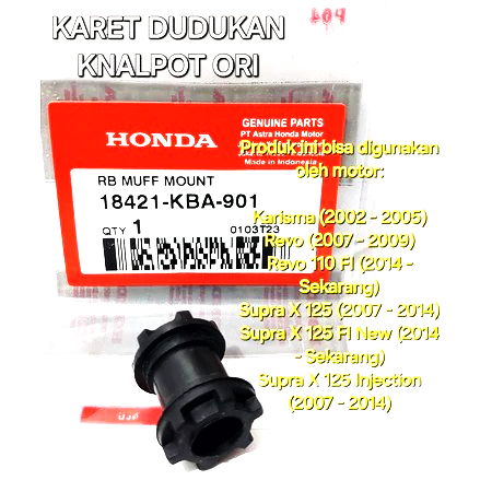 KARET DUDUKAN KNALPOT KARISMA REVO REVO 110 FI SUPRA X 125  FI NEW INJECTION 18421-KBA-901