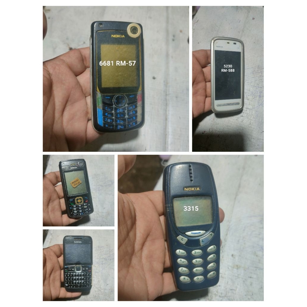 Nokia 3315 6681 E63 N70 5230 borongan 5 unit rusak2