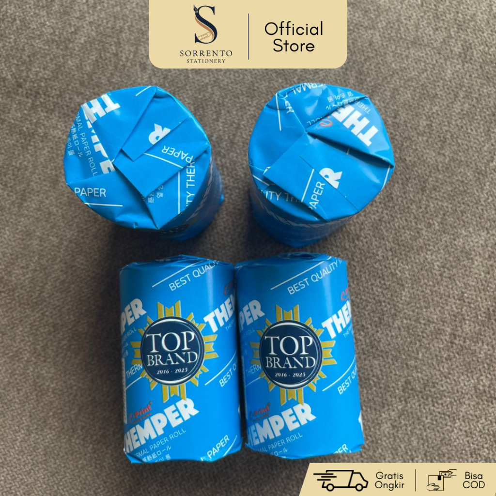 SORRENTO - e-Print Thermal 57x38 Pack / Kertas Thermal 57x38 / Kertas Struk (Satuan)
