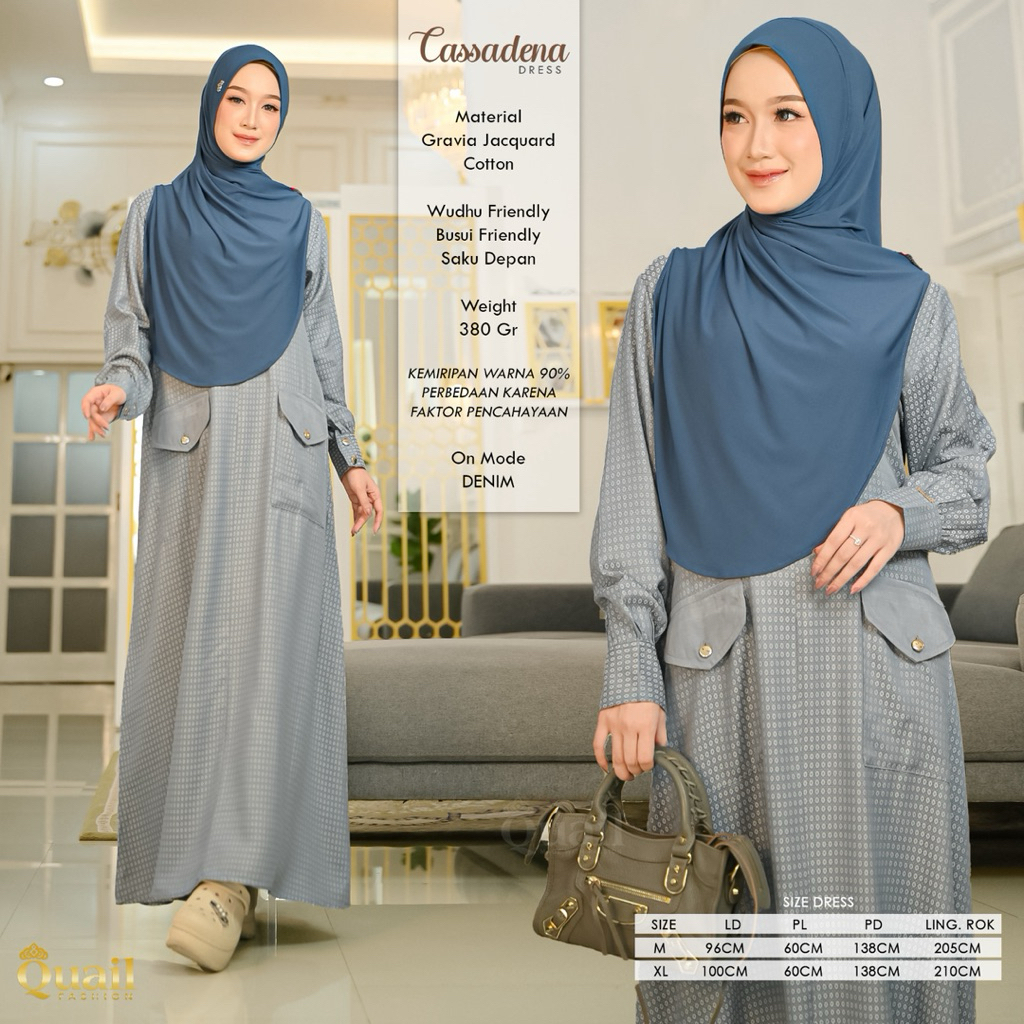 Quail Hijab - CASSADENA EXCLUSIVE DRESS ORI QUAIL | GAMIS PREMIUM BUSUI FRIENDLY | ORIGINAL QUAIL HI