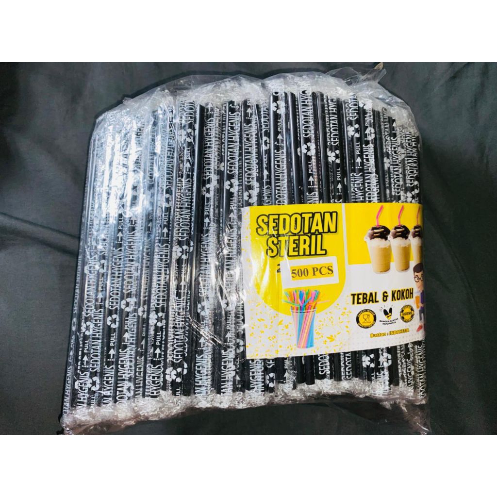 Sedotan steril printing 500 pcs