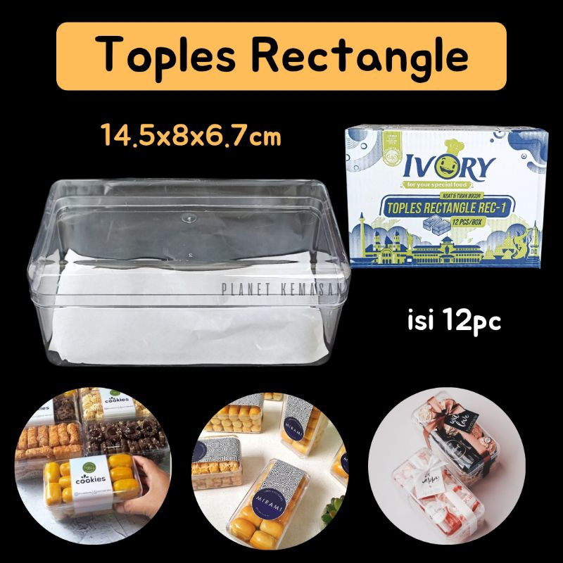 TOPLES IVORY RECTANGLE TOPLES PERSEGI PANJANG TOPLES NASTAR KUE KERING RECTANGLE PERSEGI PANJANG