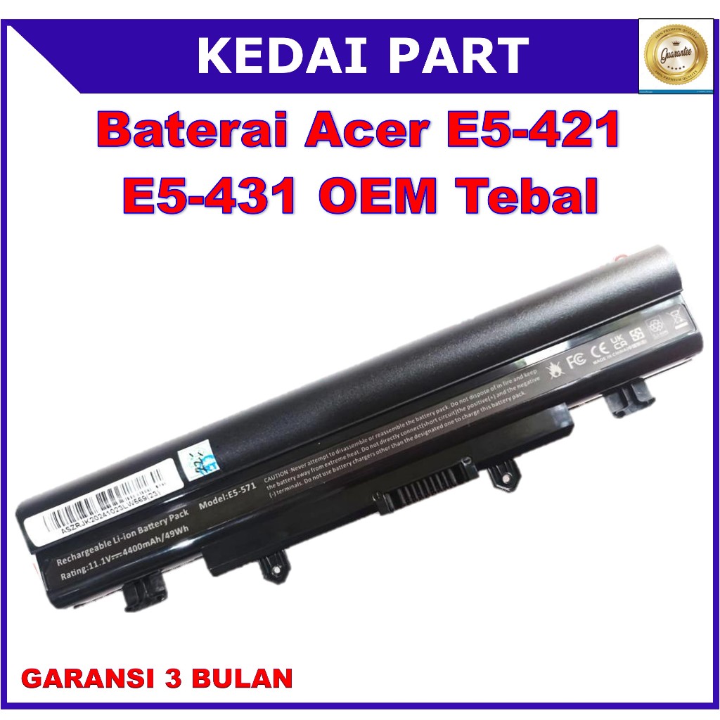 BATERAI BATTERY BATERE ACER ASPIRE E5-421 E5-471PG E5-531 E5-571G V3-472G EX2509 OEM
