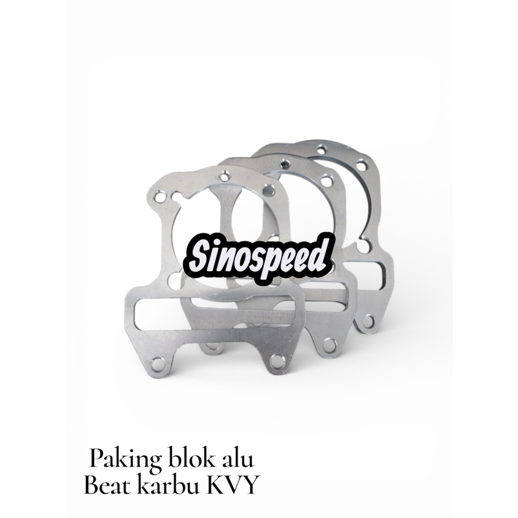 Paking blok aluminium Beat Scoopy spacy karbu 4mm 5mm 6mm