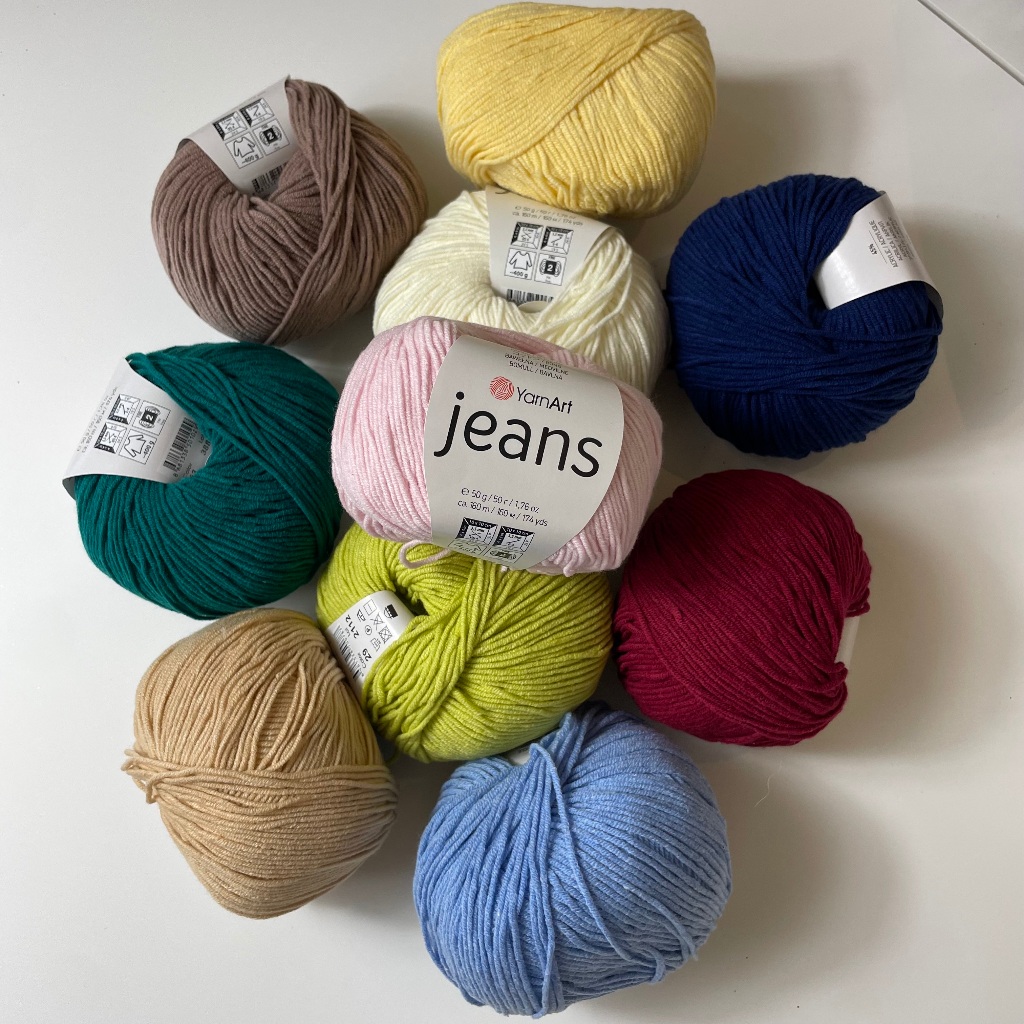 Benang rajut katun Yarnart Jeans cotton knitting crochet yarn
