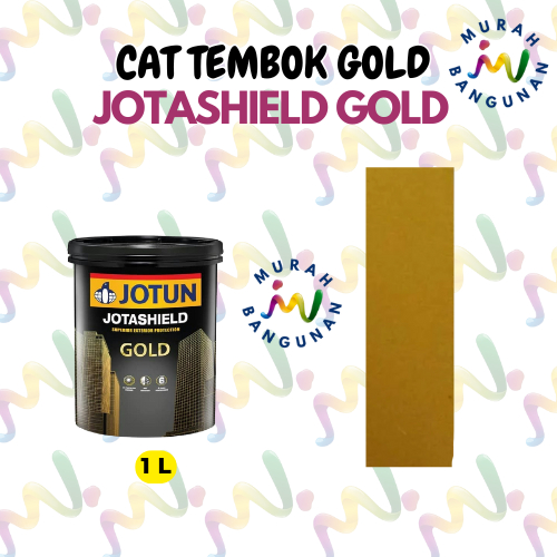 CAT TEMBOK GOLD EMAS 1 LITER / JOTUN JOTASHIELD GOLD / INTERIOR EKSTERIOR