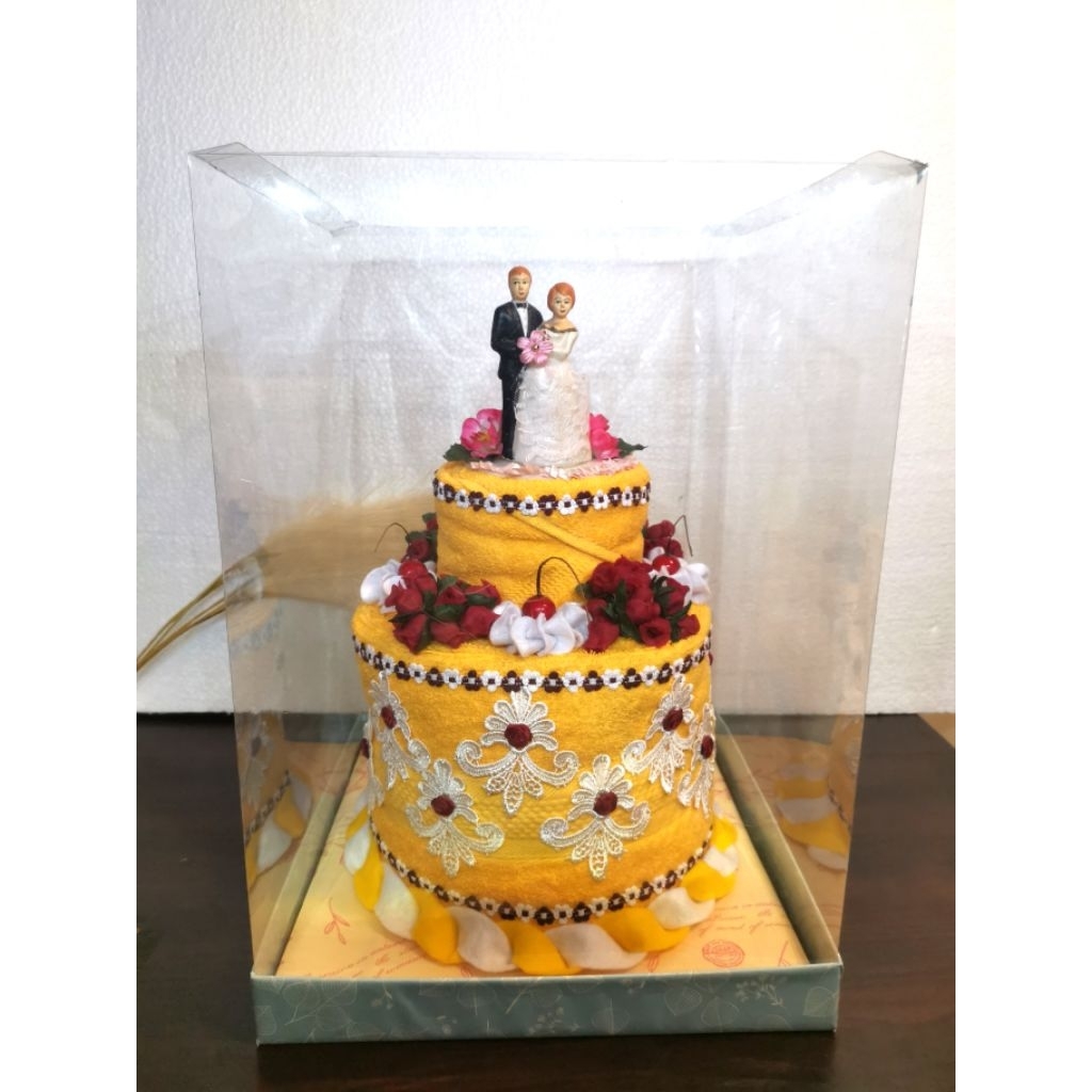 Towel Cake Big Size Elegant Unik Handuk Tingkat Tea Pai buat Orang Tua Parents Sangjit Wedding Cake 